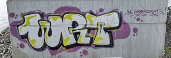 Graffiti utmed Botniabanan 3